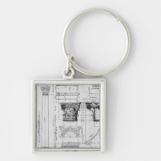 Chaveiro Seção e elevação de uma coluna composta (Frente)