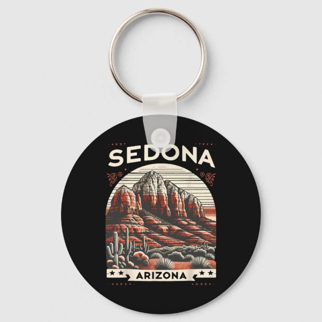 Chaveiro Sedona Az Hiking Outdoors Mountain Sedona Usa Retr (Frente)