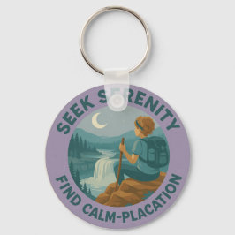 Chaveiro Seek Serenity – Find Calm-Placation Keychain