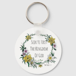 Chaveiro Seek Ye First the Kingdom Keychain