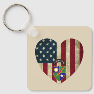 Chaveiro segundo Battalion 75th Ranger Reg American Heart F