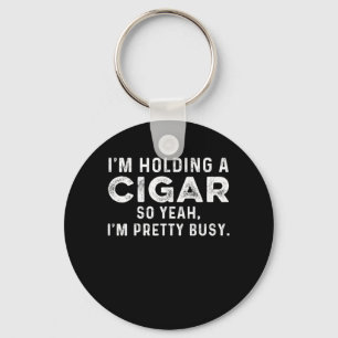 Chaveiro Segurando Cigarro Fumante Cigarro Cigarro Ao Longo