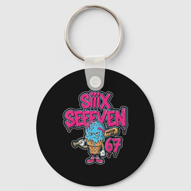 Chaveiro Seis Sete 67 Bysebyll Jogador Sorvete Gotejamento  (Frente)