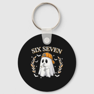Chaveiro Seis Sete 67 Meme Engraçado Fantasma Halloween 6 7