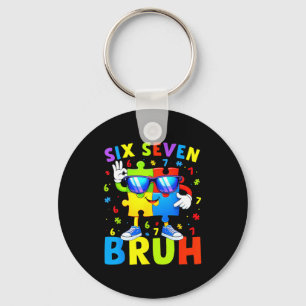 Chaveiro Seis sete bruh conscientização do autismo 67 autis