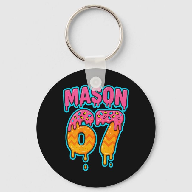 Chaveiro Seis Sete Meme Mason 67 Sorvete Drip Engraçado (em (Frente)