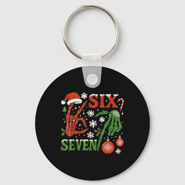 Chaveiro Seis Sete Meme Natal 6-7 Natal Esqueleto Ha (Frente)