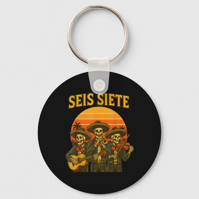 Chaveiro Seis Siete Funny 67 Meme Mexicano Los Muertos Cala (Frente)