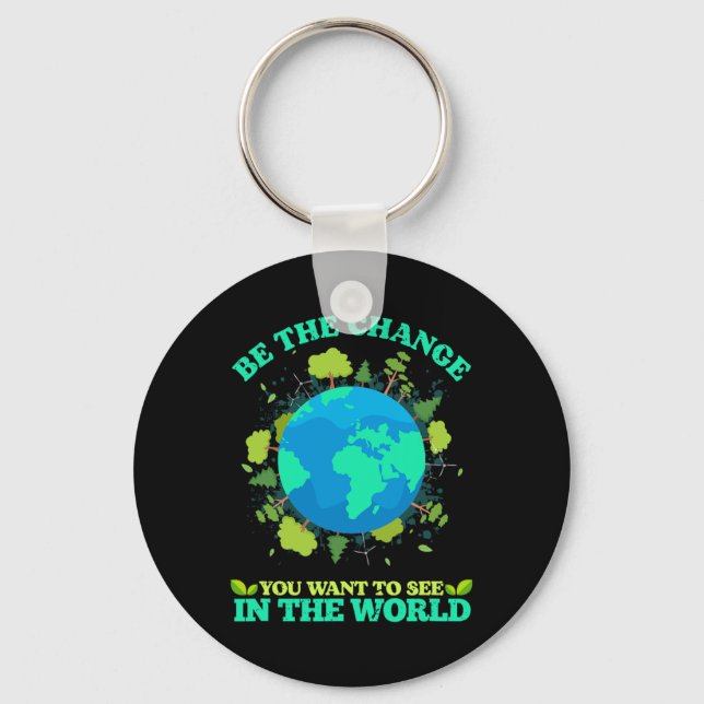 Chaveiro Seja A Mudança Que Você Quer Ver No Mundo Terra D (Frente)