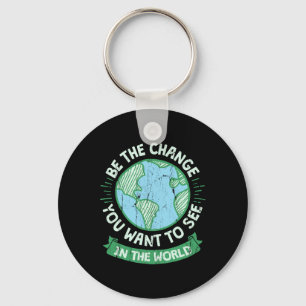 Chaveiro Seja A Mudança Que Você Quer Ver No Mundo Verde E