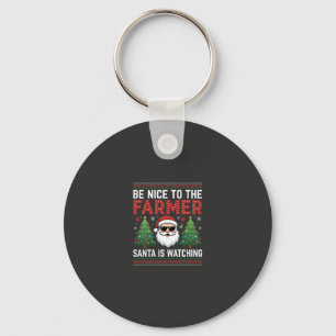 Chaveiro Seja Bom Para O Papai Noel Do Agricultor Natal
