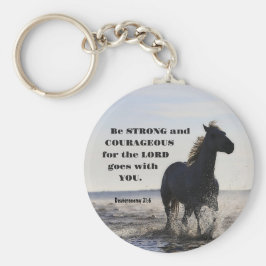 Chaveiro Seja Forte e Corajosa Bíblia Verso 31 Cavalo