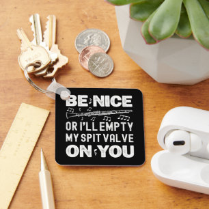 Chaveiro Seja legal, vou esvaziar minha vala de cuspe, joga