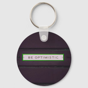 Chaveiro Seja Otimista, Palavras Positivas, Olhar Rústico