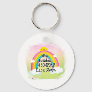 Chaveiro Seja Um Arco-Íris   Cute   Colorido   Positividad