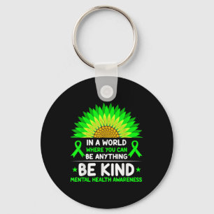 Chaveiro Seja verde Fita Sunflower Mental Health Aware