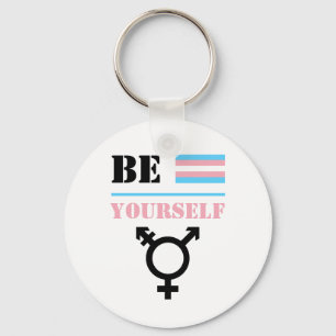 Chaveiro Seja você mesmo Orgulho Trans