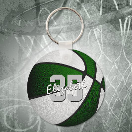 Chaveiro seleção branca verde cores rapazes basquetebol fem