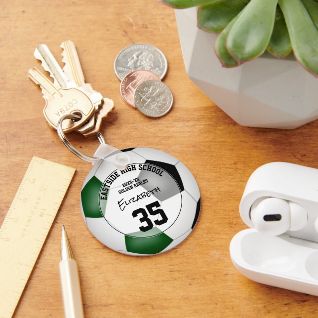 Chaveiro seleção de futebol negro verde raparigas presentes (Mesa)