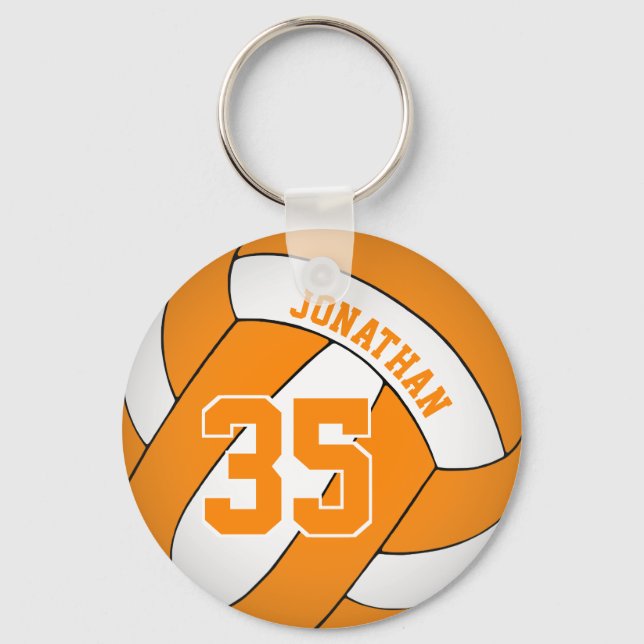 Chaveiro seleção de vôlei cor de laranja branca (Frente)