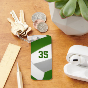 Chaveiro seleção de vôlei da cinza verde colore nome de atl