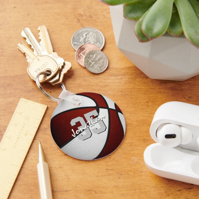 Chaveiro seleção maroon branca colorido basquetebol feminin (Mesa)