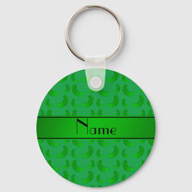 Chaveiro Seletor verde de nome personalizado (Frente)