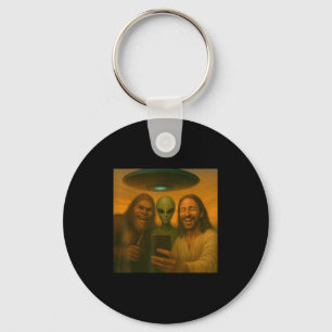 Chaveiro Selfie Bigfoot Jesus Alienígena - Sasquas Criptid