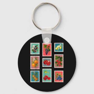 Chaveiro Selo de Fruta de Verão Selo de Correio de Fruta Vi