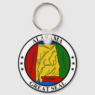 Chaveiro selo do Alabama, estados unidos, símbolo da améric
