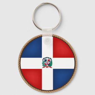Chaveiro Selo legal da bandeira da República Dominicana
