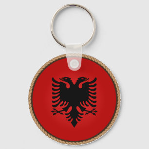 Chaveiro Selo legal da bandeira de Albânia