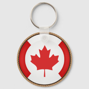 Chaveiro Selo legal da bandeira de Canadá