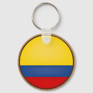Chaveiro Selo legal da bandeira de Colômbia