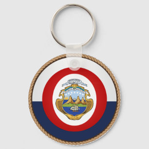 Chaveiro Selo legal da bandeira de Costa Rica