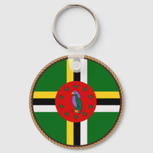 Chaveiro Selo legal da bandeira de Dominica