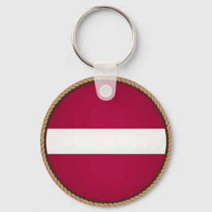Chaveiro Selo legal da bandeira de Latvia