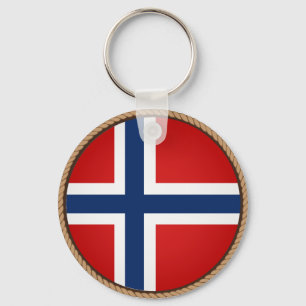 Chaveiro Selo legal da bandeira de Noruega