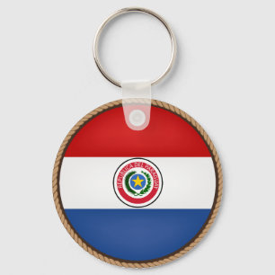 Chaveiro Selo legal da bandeira de Paraguai