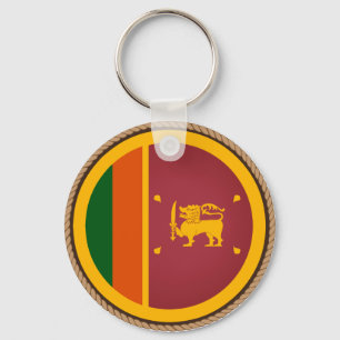 Chaveiro Selo legal da bandeira de Sri Lanka