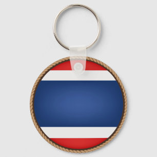 Chaveiro Selo legal da bandeira de Tailândia