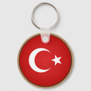 Chaveiro Selo legal da bandeira de Turquia