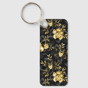 Chaveiro Sem costura com orquídeas de joalharia
