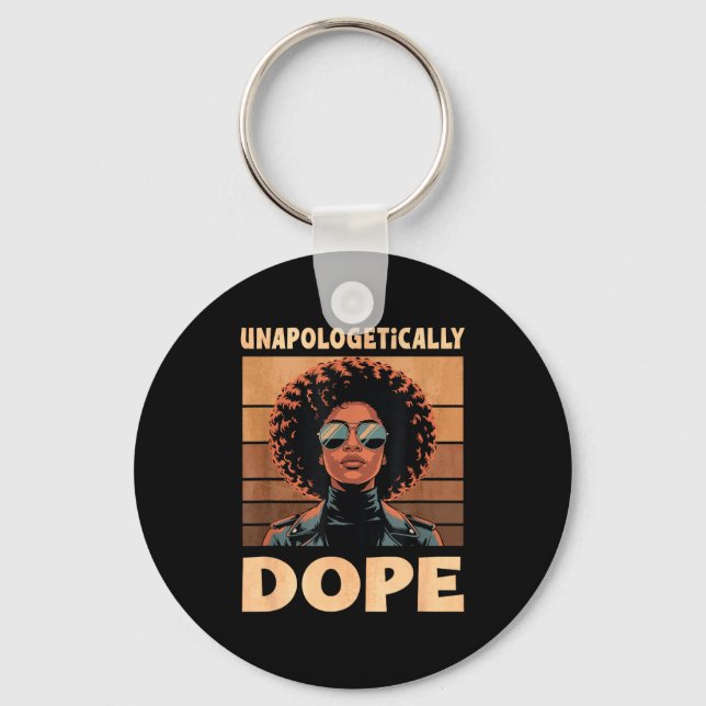 Chaveiro Sem desculpas Mulher Afro Vintage 70s (Frente)