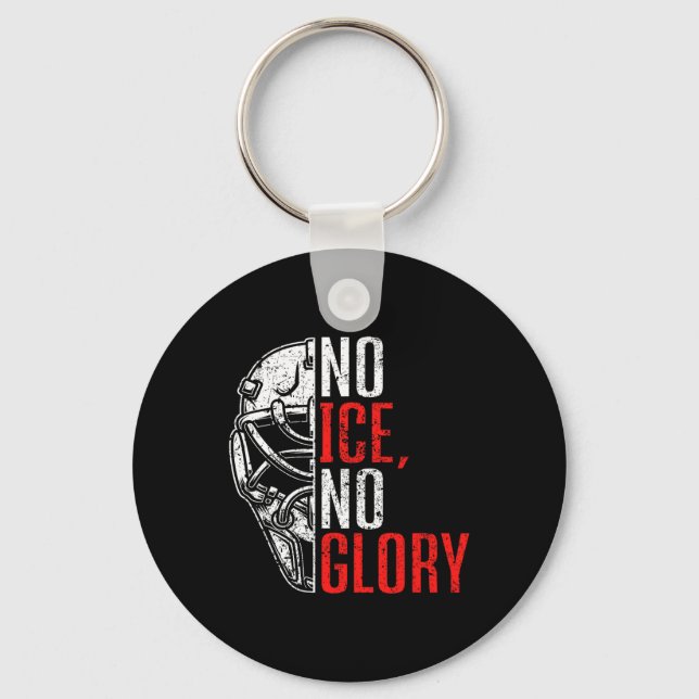 Chaveiro Sem Gelo Sem Glória Funny Ice Hockey  (Frente)
