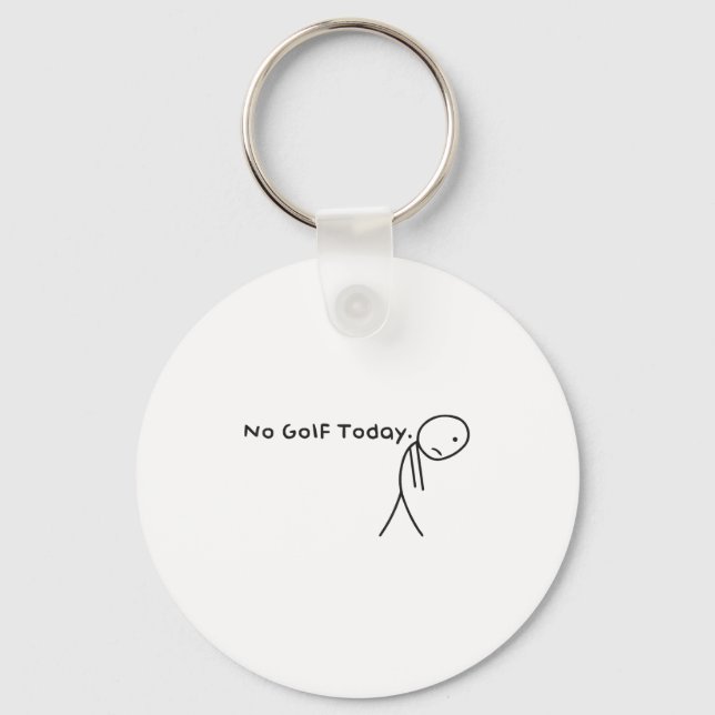 Chaveiro Sem Golfe Hoje Sad Sad Stickman Golfer (Frente)