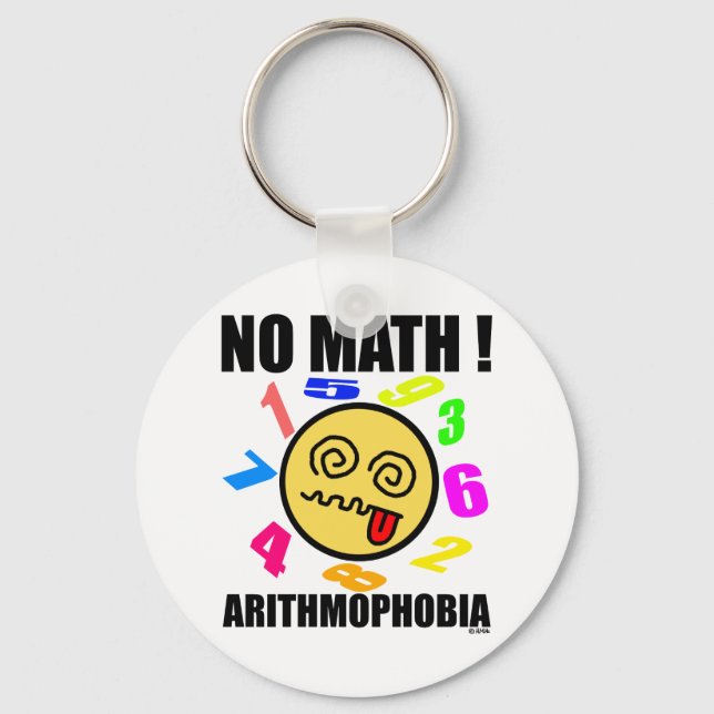 Chaveiro Sem matemática! Arithmofobia (Frente)