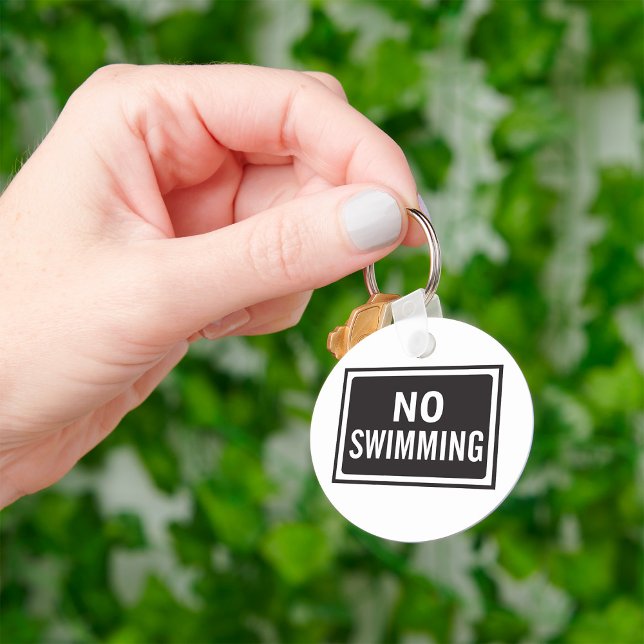 Chaveiro Sem Sinal de Nadação Negrito e Branco (Criador carregado)