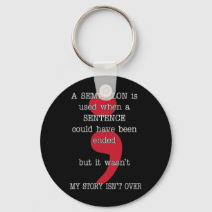 Chaveiro Semicolon Suicida Prevenção Sensibilizar Minha His
