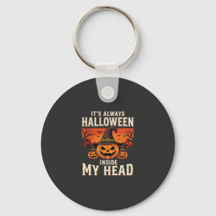 Chaveiro Sempre Design de Bruxa de Abóbora de Halloween_1